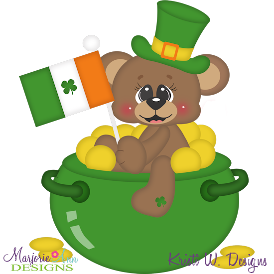 Lucky Bear SVG Cutting Files Includes Clipart - Click Image to Close